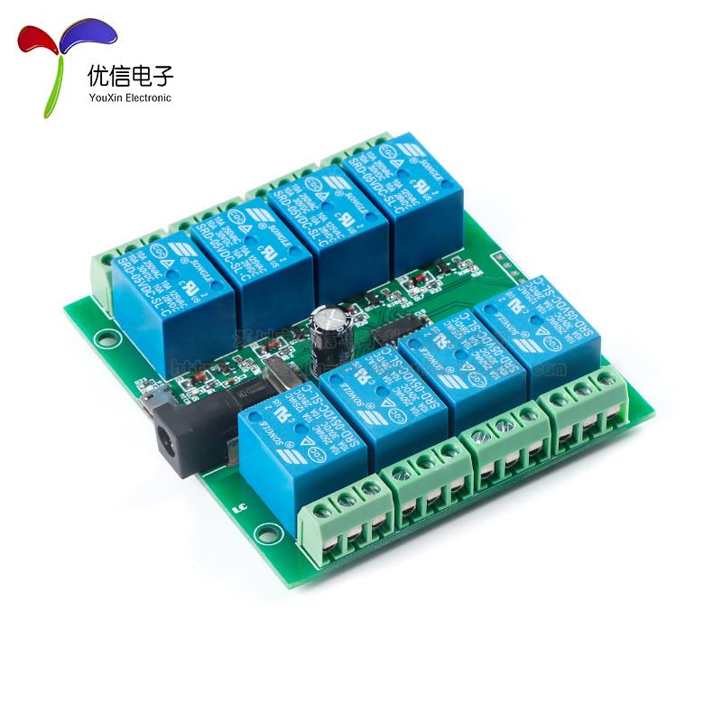 【优信电子】LCUS-8型八路8路USB继电器模块 USB智能控制开关模块