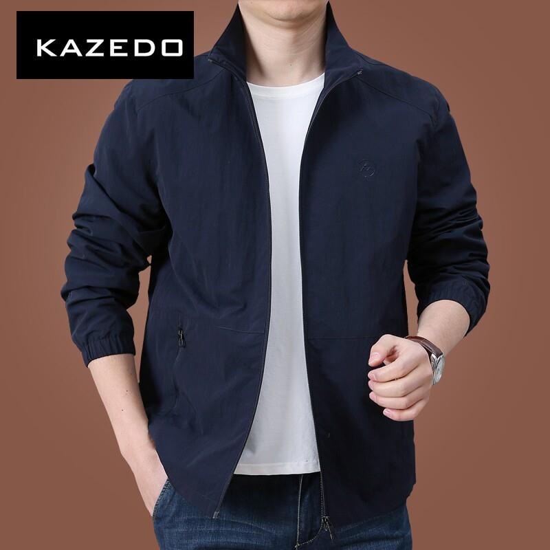 Kazedo轻奢男士夹克外套2025春秋季新款立领时尚休闲帅气宽松上衣