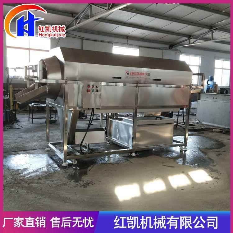 核桃仁去皮清洗机 滚筒式翻转出料去皮清洗机 自动化产量大