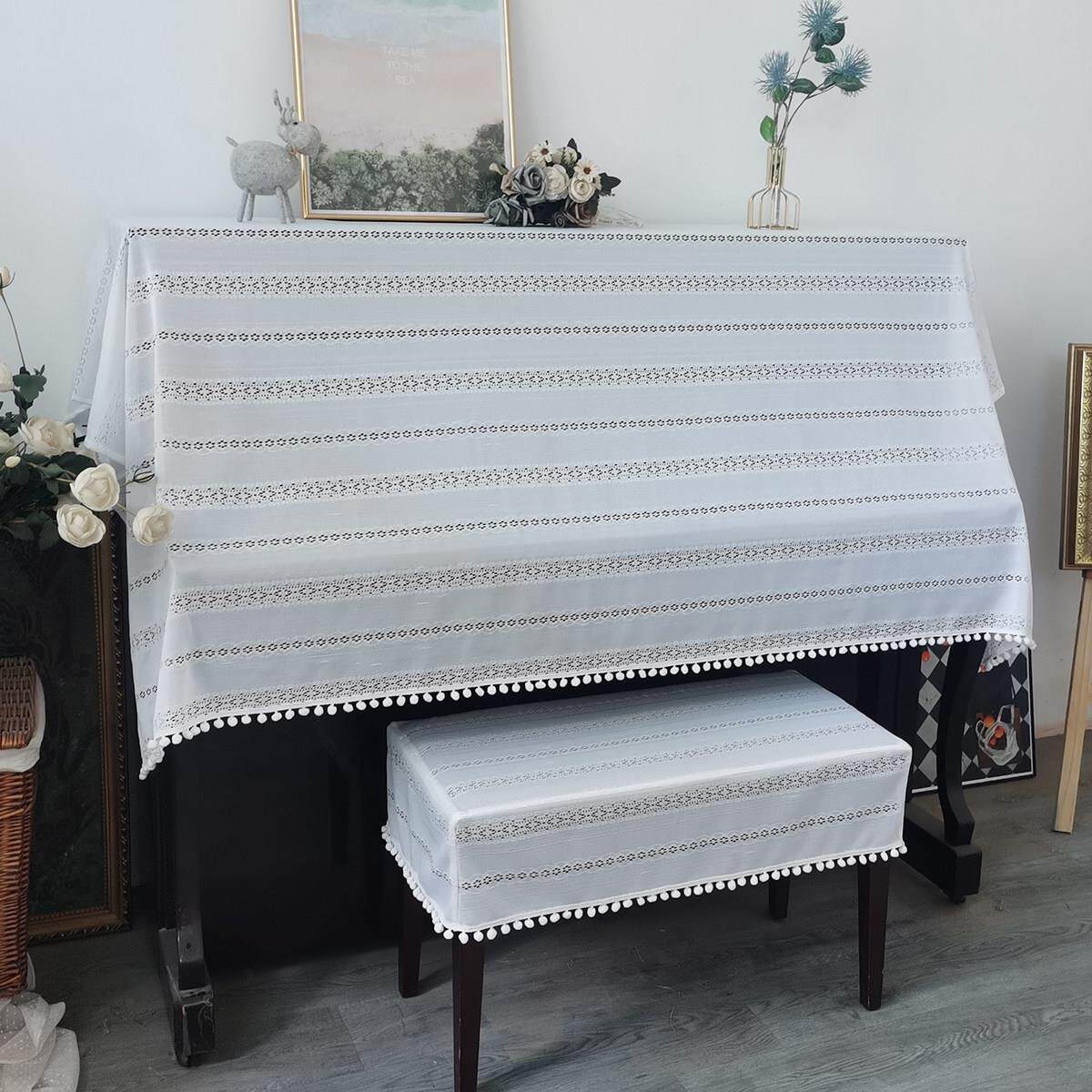 钢琴罩通用防尘盖布现代简约蕾丝半罩清新钢琴套韩式全罩北欧琴披