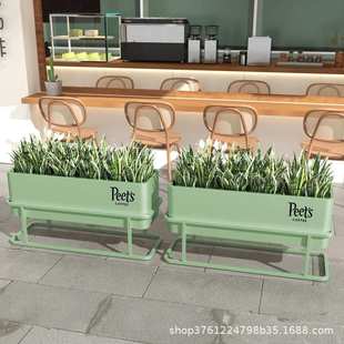 创意花架金属花槽室外花盆商业街外摆造景花槽不锈钢景观园艺花坛