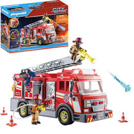 Playmobil 德国摩比世界城市救援系列云梯消防车儿童拼插积木玩具