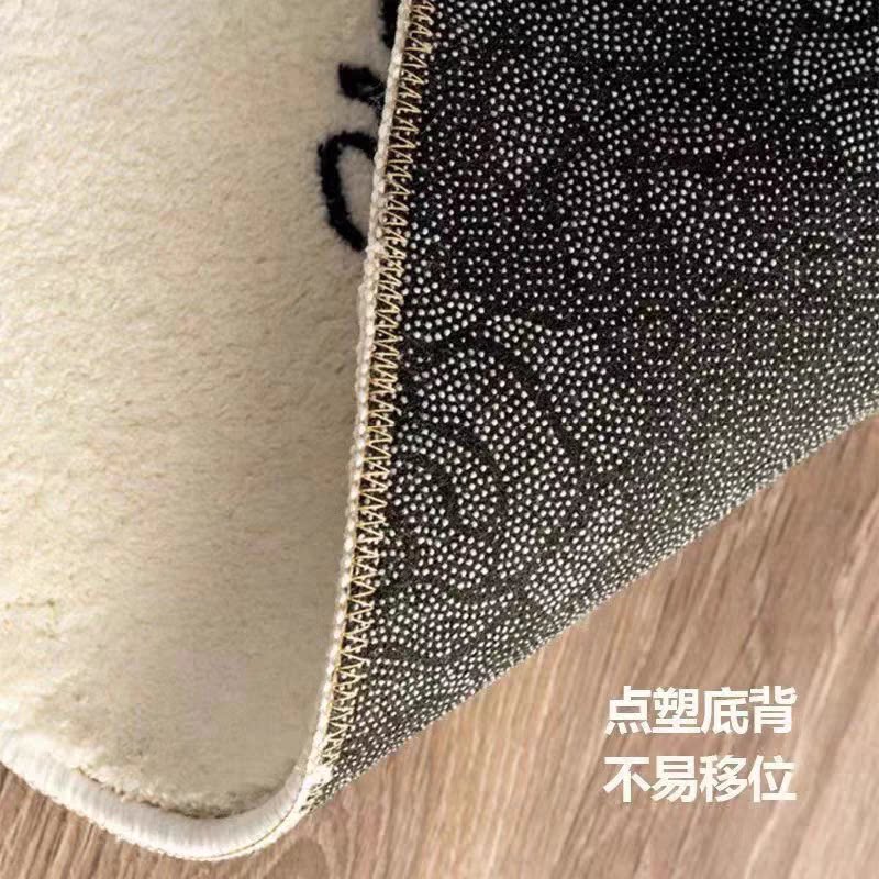 客厅卧室地毯撸房间感不规则衣帽梳妆台茶几异形少女地猫垫粉色间