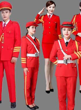 鼓乐队服装套装男女文艺兵演出服鼓乐队军乐队文工团礼服空姐制服