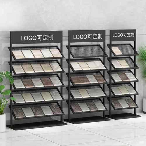 摆放石材立式货架橱柜落地石英玻璃样品展架铝扣板地砖瓷砖展示架