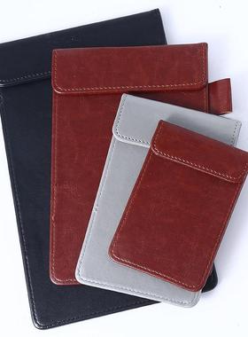 菜单夹板餐厅点菜买单板夹磁扣酒水夹皮革文件写字垫板剧本杀垫板