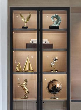 正品新中视式轻奢摆件创意客家居高档酒店厅电柜酒柜办公室装饰摆