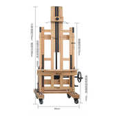 平榉国画立画架画架架式 升降木画架展示架支油画绘画大画板多功能