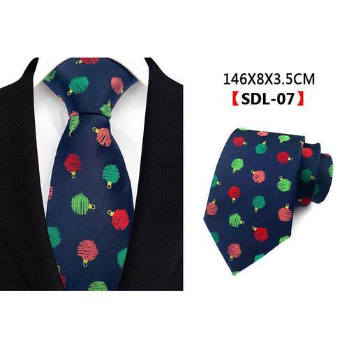 Mens Christmas Ties Set Blue White 8cm Wide Silk Neck Tie Po
