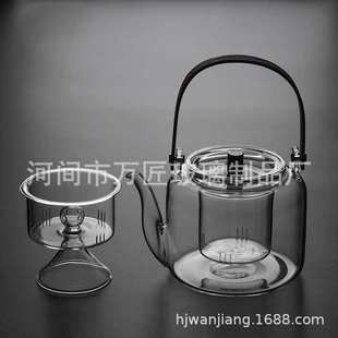 玻璃煮茶壶煮茶器过滤泡茶烧水壶高温耐热大号蒸茶提梁壶功夫茶具
