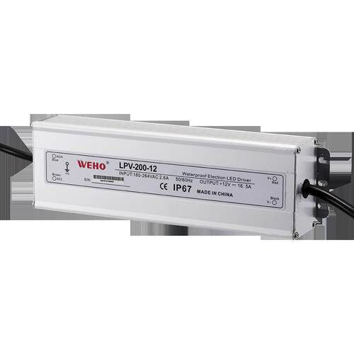 室外照明led200W防水变压器开关电源12V24V户外监控设备IP67水下