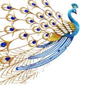 韩苏欧式 卧室静音客厅挂钟表孔雀钟表客厅静音钟表石英钟挂钟