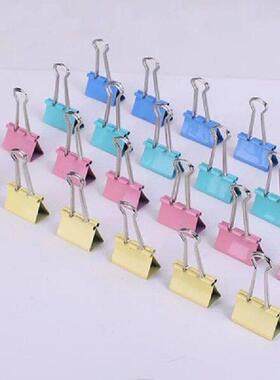 60 Pcs Paper Clip Foldback Metal Binder Clips Colorful Grip