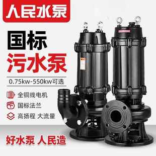 2上海人民国标CWE污水泵380V三相潜家水排污泵单相用2V抽水排0污