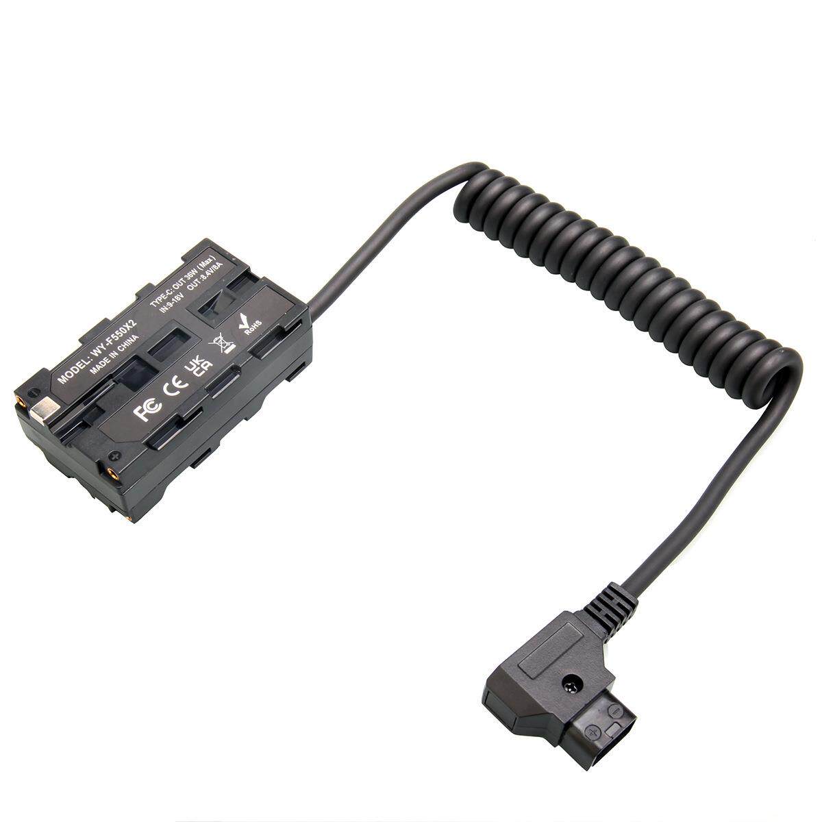 D-TAP转NP-F550/F970/F750双面模拟假电池可挂接监视器和无线图传