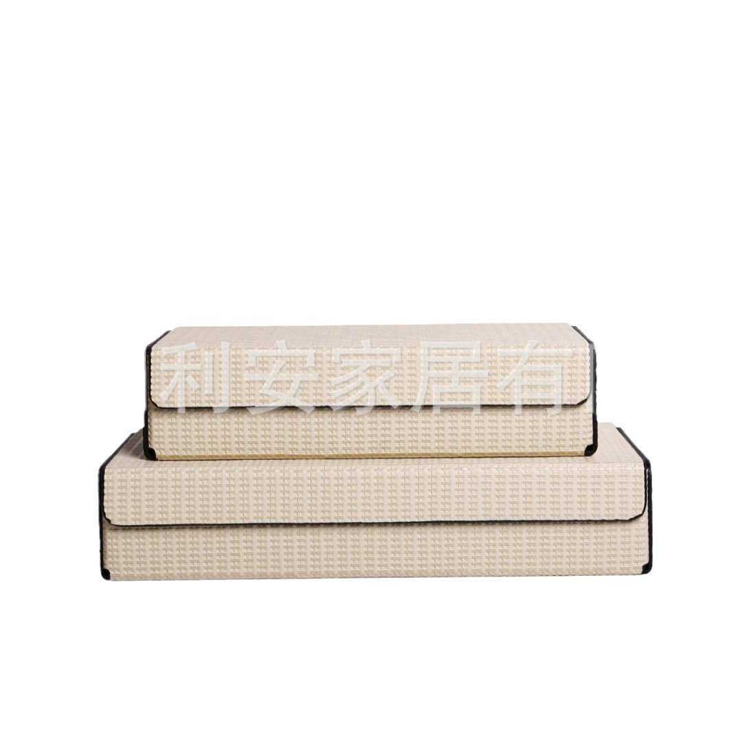 卧室收纳盒间现代编棕色首饰皮革织纹摆件装饰样板间简约装饰衣帽,居家布艺,收纳盒,淘宝优惠券,粉丝福利购,淘宝优惠卷