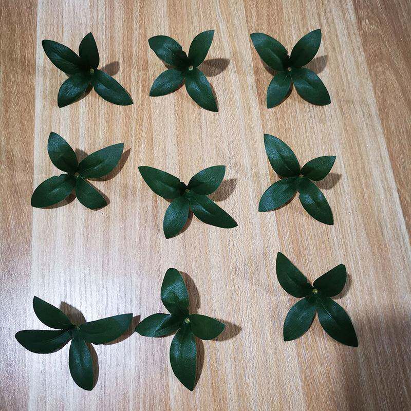 仿真十叶石榴叶子丝具网花配材人造绿植假树装叶饰字石榴叶拍摄道