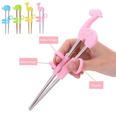 Reusable Stainless Steel Cute Portable Chopsticks For Kids L