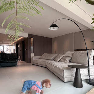 意式极简沙发布达佩斯异型沙发直排摩图迈凯伦磨砂布沙发压缩沙发