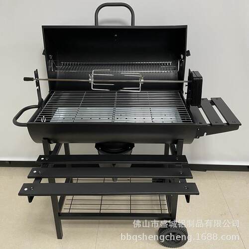 家用烧烤炉庭院别墅木炭烧烤架户外烤炉美式bbq电动烤架焖烤5人用