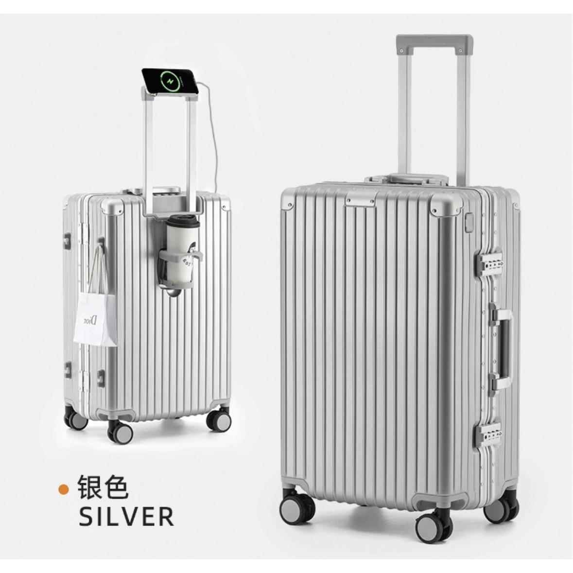 高档新型静音轮箱英4寸密码车箱26英寸铝合金框架小箱28英寸2行李