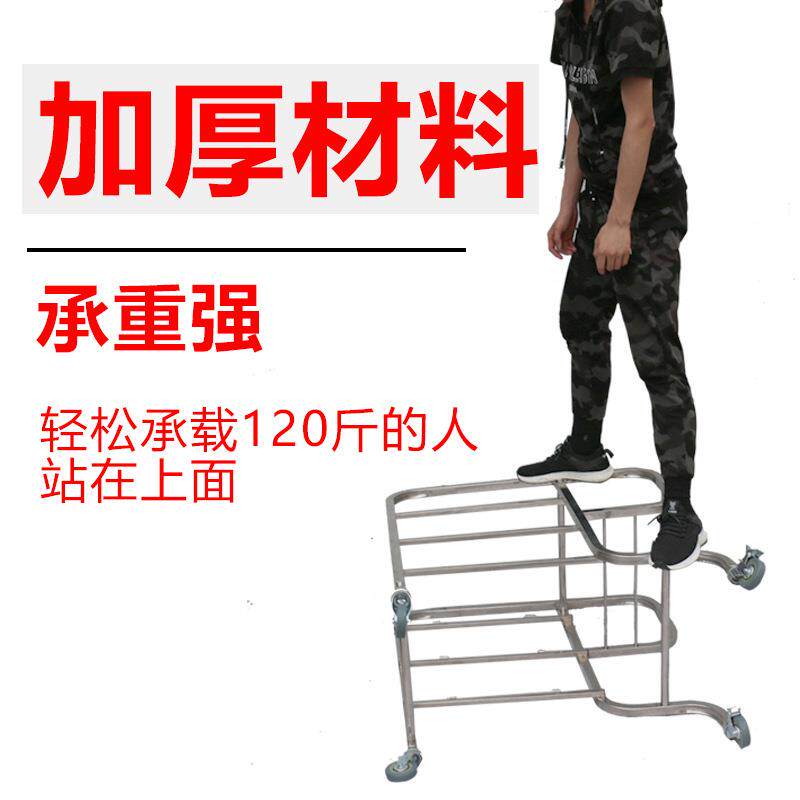 方管弯脚收碗车餐盘收餐车不锈钢收集车酒店加厚豪华版收碗车