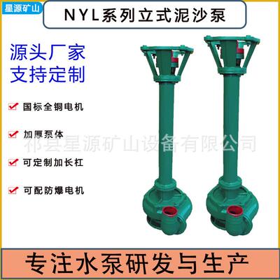 厂家供应污水淤泥杆泵NYL立式液下泥浆泵无堵塞泥浆泵