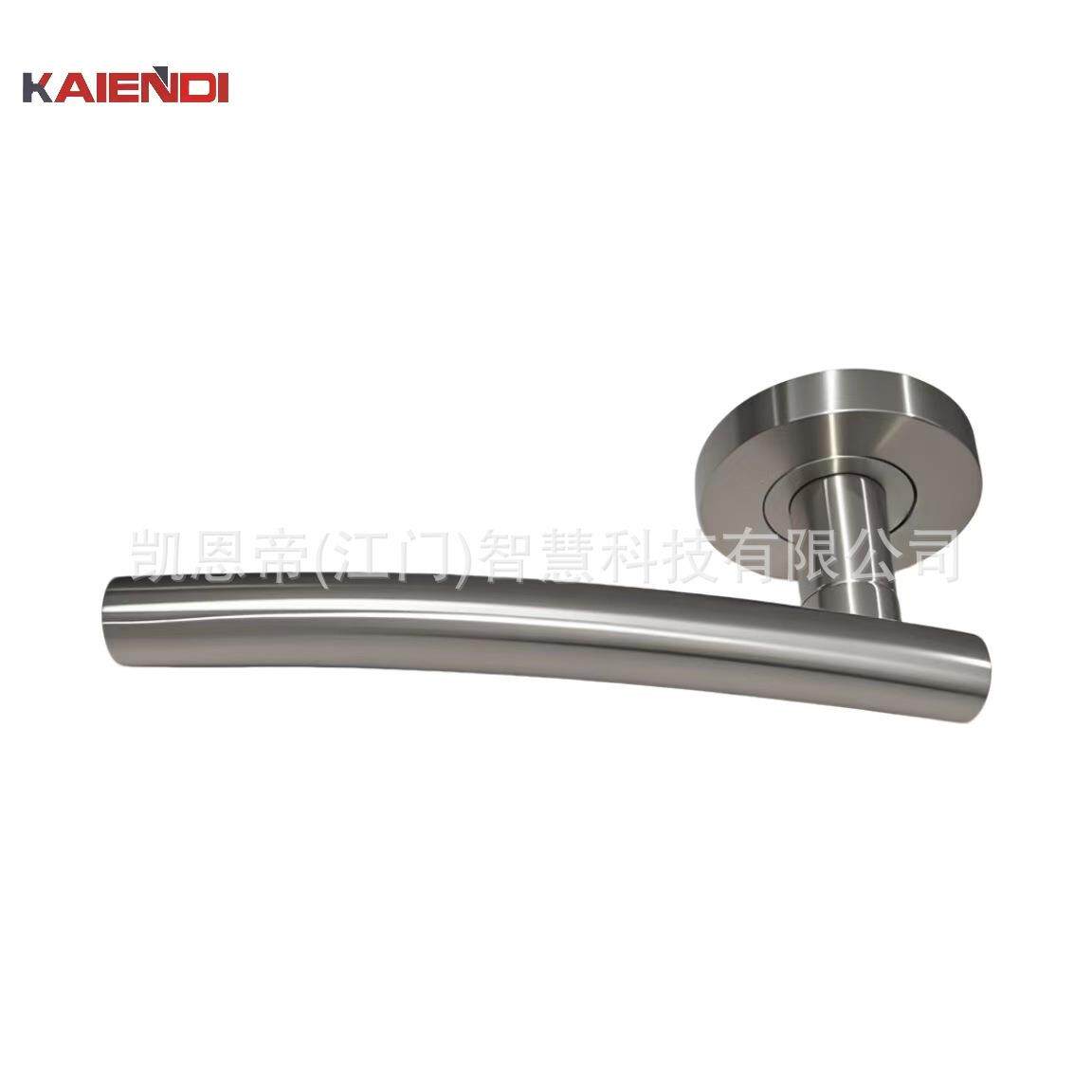 凯恩帝KAIENDI家用静音弧形手柄不锈钢门锁卧室简约风门把手