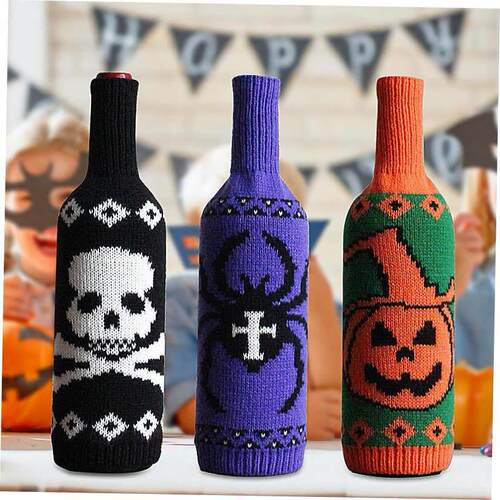 Halloween Bottle cover Skeleton Pumpkin Red wine bottle bag