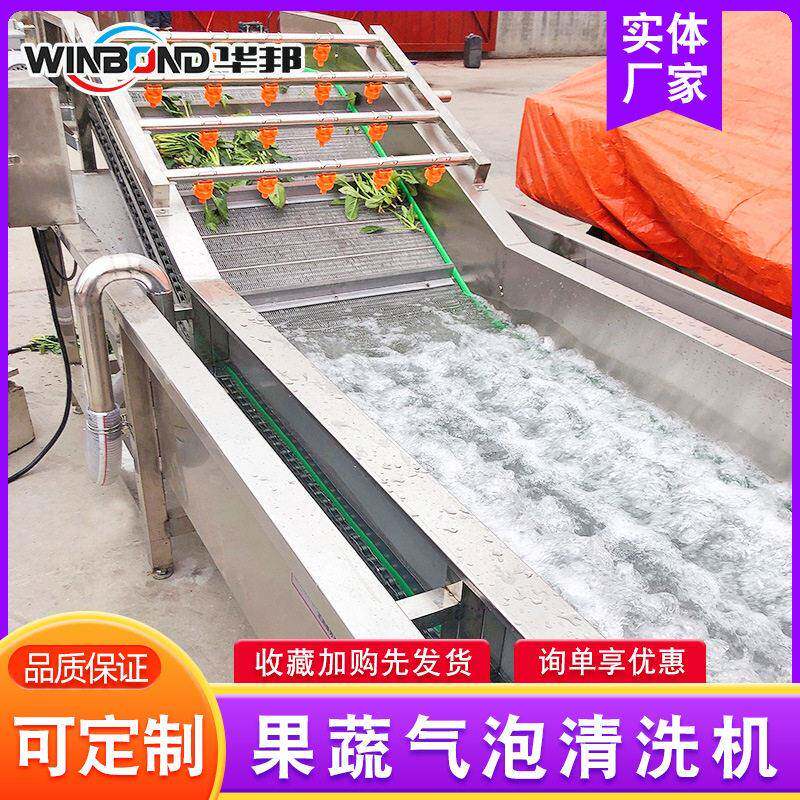 西蓝花玉米笋清洗机全自动果蔬气泡清洗机芦笋茄子清洗机设备