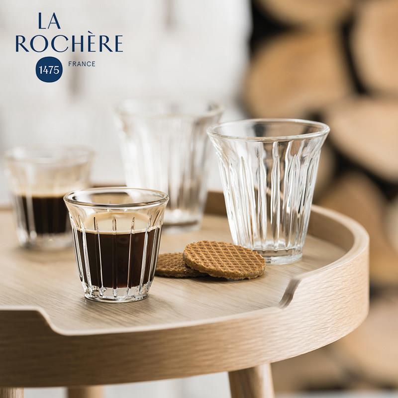 法国La Rochere意式浓缩咖啡杯拿铁杯耐热透明玻璃水杯dirty杯子