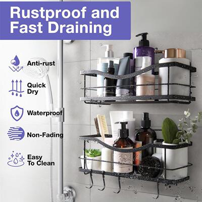 Shower Caddy Self Adhesive Shower Organizer Rack Bathroom