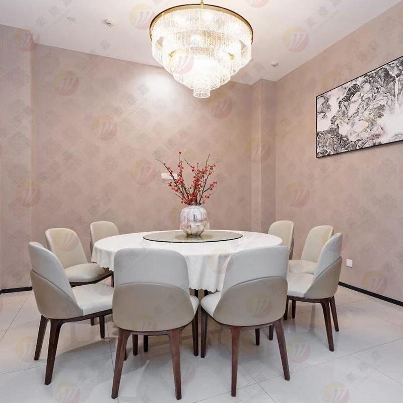 餐厅电动圆桌酒店2米电动大圆台桌中式火锅店食堂实木餐桌椅组合
