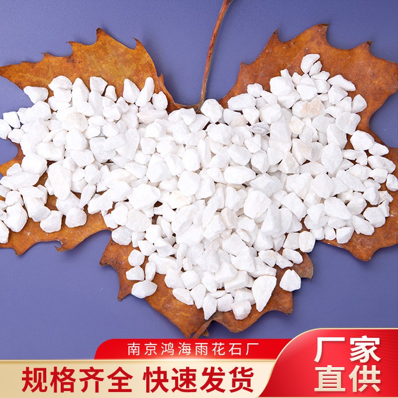 色鹅卵石花白园艺盆多肉小石子庭白院519造景雪园林铺路机制栽石