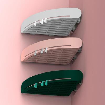 北欧创意卫生间收纳壁挂吸壁式浴室置物架三角架厕所塑料架免打孔