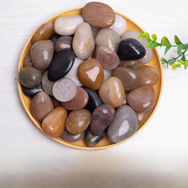 山东鹅卵石铺装庭院园林园林景观天然大小石材玉花石原石软鹅石
