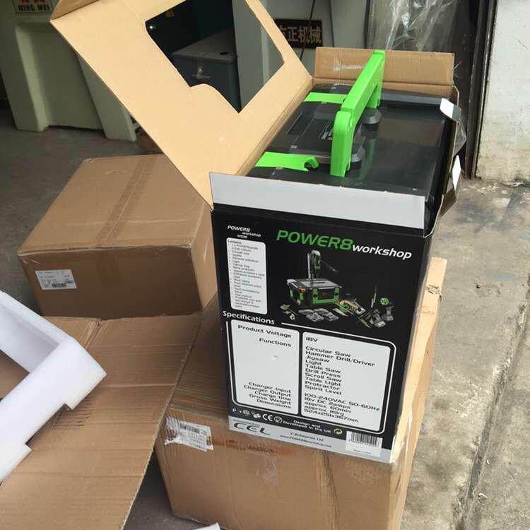 8魄力锂组合工具箱 POWER8 Workshop套装8V1电台锯WS4E/38组合英