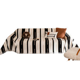 四季 一整张全盖高级感防滑皮沙发坐垫毯子套罩 通用沙发盖布巾新款