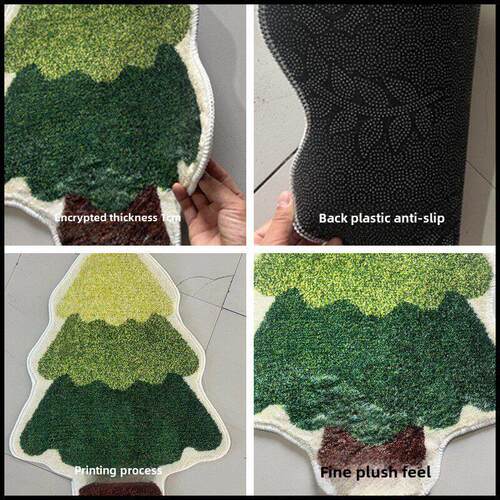 Christmas tree floor mat bathroom bedside blanket万圣节毯