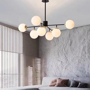 网红魔豆分子灯LE客厅吊现灯代简约卧室吊书D房灯具玻璃99311球灯