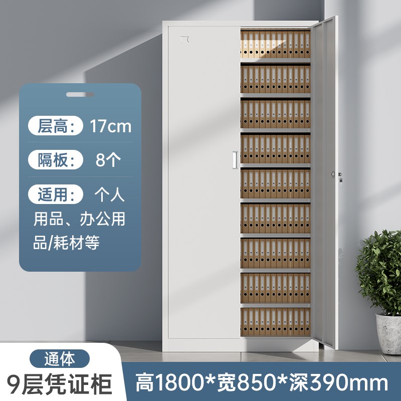 凭证财务柜储物柜铁皮柜带档案文件柜资料柜安装矮办公室专用免锁