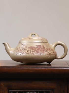 手段工紫砂壶非车非灌浆原102128汉矿瓢紫砂松华青汉机棠石茶具厂