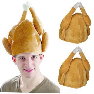 Stuffed Christmas Turkey Hat Adult Novelty Fancy Dress