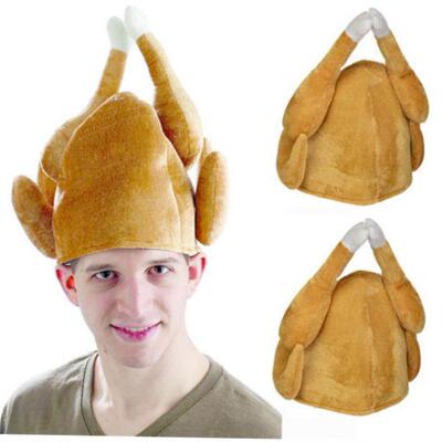 Stuffed Christmas Turkey Hat Adult Novelty Fancy Dress