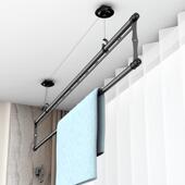 单器拍晾衣架晒衣手摇39n小装 晒架手摇杆阳台升降单顶晾衣杆室内