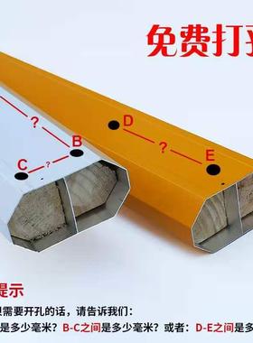 BlueCard蓝卡椭圆LED灯条道闸杆75*40停车场道闸栅栏杆小区起落杆