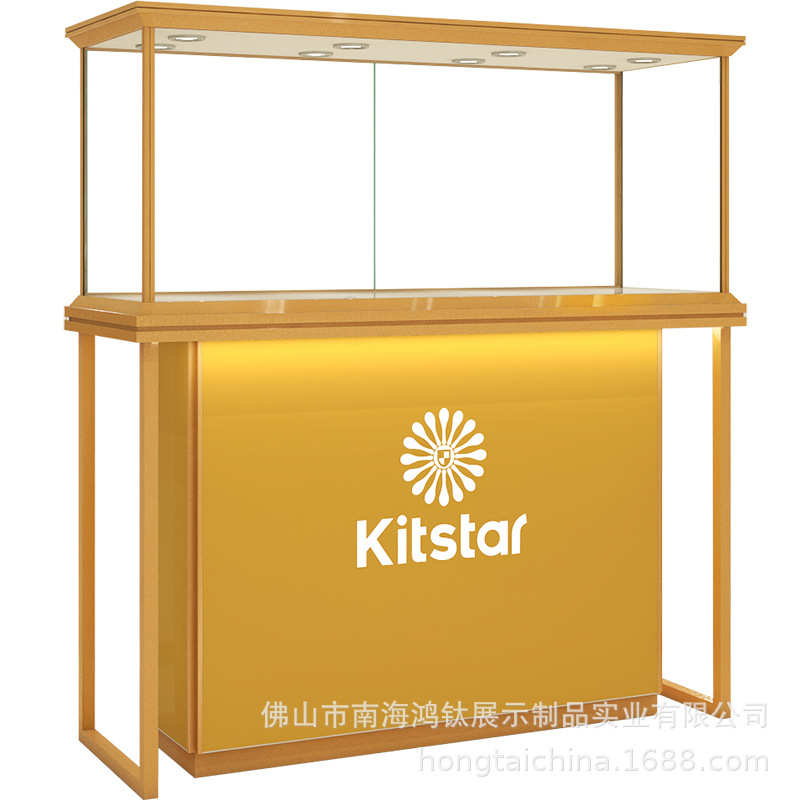 首饰柜展示钛精品珠宝鸿展柜橱窗柜台展示古玩钢化玻璃透明玉器