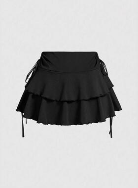 Classic versatile Casual women's strapless pleats and short