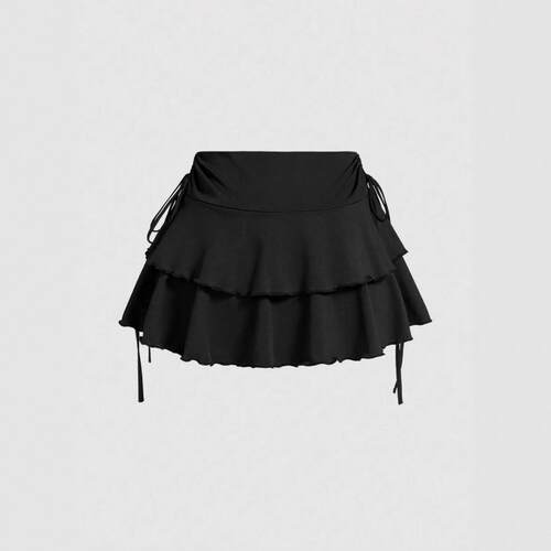 Simple Style Short Pleated Skirt For Women Sexy High Waist