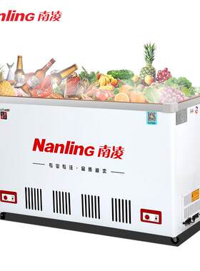 南凌小型冰柜商用卧式冷藏不锈钢水柜啤酒饮料装水展示柜养鱼冰箱